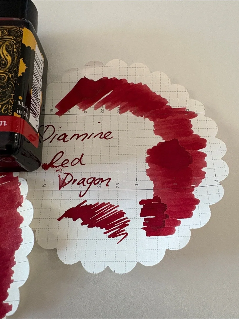 Diamine Red Dragon Dark Red Fountain Pen Ink Sample 4ml